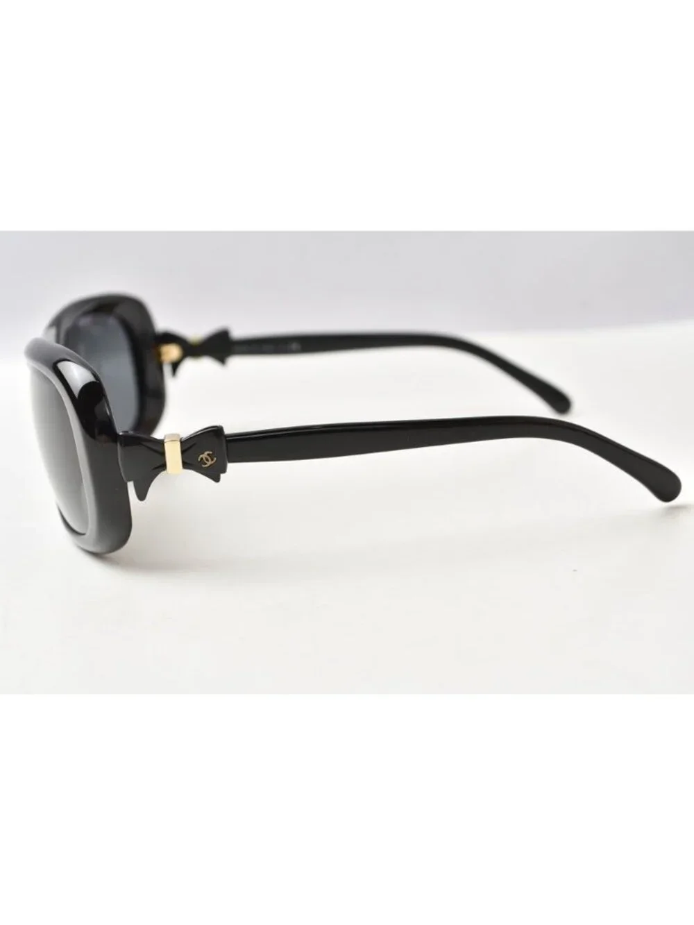 Chanel Sunglasses Eyewear CC Logo Ribbon Motif Black Acetate
